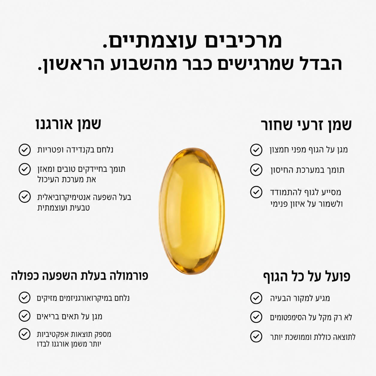פיורקסה – שמן אורגנו עם שמן זרעי שומשום