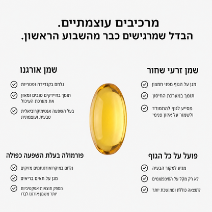 פיורקסה – שמן אורגנו עם שמן זרעי שומשום